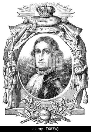 Karl II., 1661-1700, letzte Habsburger Herrscher Spaniens, Stockfoto