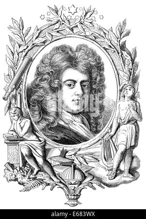 Sir Godfrey Kneller Oder Gottfried Kniller, 1. Baronet, 1646-1723, dem führenden Porträtmaler in England, Stockfoto