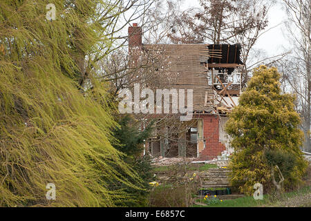 Percy Throwers altes Haus abgerissen Stockfoto
