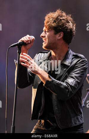 Paolo Nutini spielt V Festival Hylands Park auf 17.08.2014, Chelmsford.  Personen im Bild: Paolo Nutini.  Bild von Julie Edwards Stockfoto