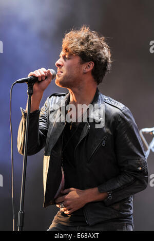 Paolo Nutini spielt V Festival Hylands Park auf 17.08.2014, Chelmsford.  Personen im Bild: Paolo Nutini.  Bild von Julie Edwards Stockfoto