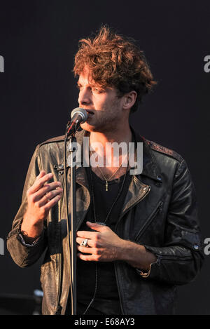 Paolo Nutini spielt V Festival Hylands Park auf 17.08.2014, Chelmsford.  Personen im Bild: Paolo Nutini.  Bild von Julie Edwards Stockfoto