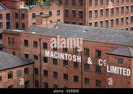 Macintosh & Co Mühlen in Manchester Stadtzentrum Cambridge Street Stockfoto