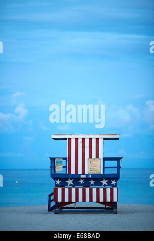 Touristische Attraktion Strandhütte am South Beach in Miami Stockfoto