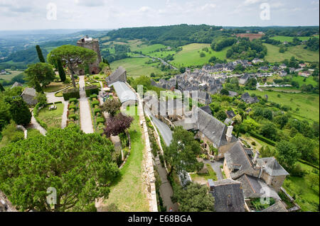 Das Dorf von Turenne im Stadtteil Dordogne in Frankreich Stockfoto