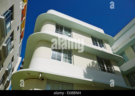 Ocean Drive South Beach Miami in Florida USA, Art-deco-detail Stockfoto
