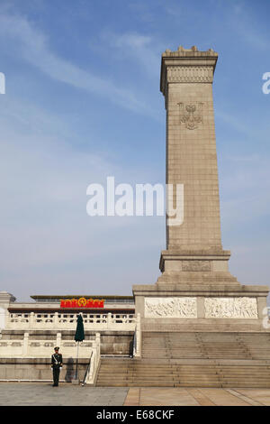 Denkmal für die Menschen Helden, Platz des himmlischen Friedens, Peking, China, Asien Stockfoto