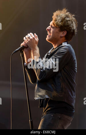 Paolo Nutini spielt V Festival Hylands Park auf 17.08.2014, Chelmsford.  Personen im Bild: Paolo Nutini.  Bild von Julie Edwards Stockfoto