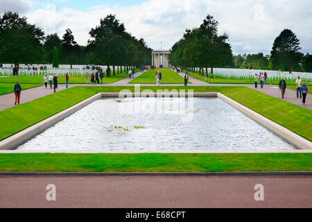 Frankreich Normandie amerikanischen Soldatenfriedhof Colleville Sur Mer FR Europa WWII Stockfoto