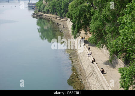 Taedong-Fluss, Pyongyang, Nordkorea Stockfoto