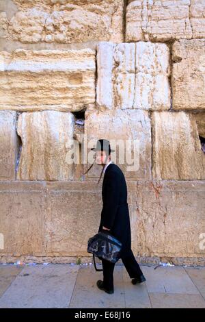 Verehrer an der Klagemauer, Jerusalem, Israel, Nahost Stockfoto