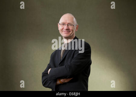 Edinburgh, Schottland. 18. August 2014.  James Robertson, schottischer Autor, auf dem Edinburgh International Book Festival 2014. Edinburgh, Schottland. 18. August 2014 Kredit: GARY DOAK/Alamy Live-Nachrichten Stockfoto