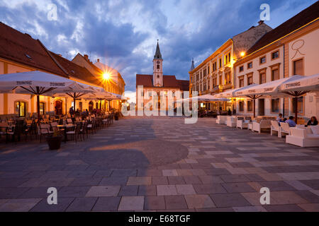 Wichtigsten, zentralen Platz von König Tomislav in der Stadt Varazdin, Kroatien Stockfoto