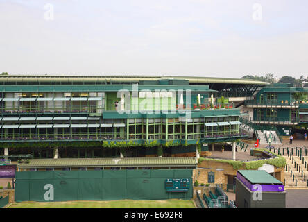 All England Lawn Tennisclub, London, Vereinigtes Königreich. Architekt: Bevölkerungsreichste, 2009. Gesamtansicht über Gericht 17. Stockfoto