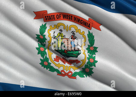 Flagge von West Virginia Stockfoto