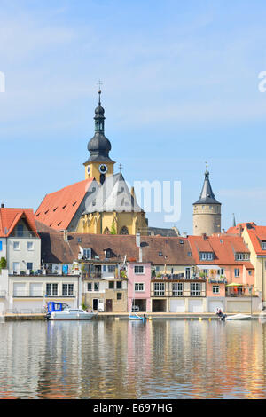 Stadtbild, Mains, Kitzingen, untere Franken, Bayern, Deutschland Stockfoto