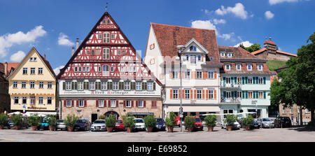 Quadratische Marktplatz mit Kielmeyer House, Esslingen, Baden-Württemberg, Deutschland Stockfoto