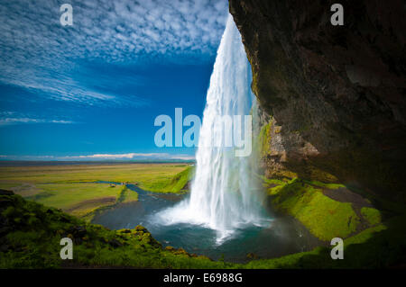 Seljalandsfoss Wasserfall, South Island, Island Stockfoto