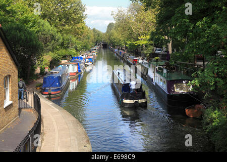Regents Canal bei "Kleines Venedig" in London Stockfoto