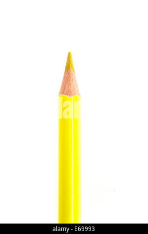 gelben Buntstift isoliert Stockfoto