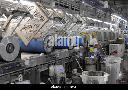 Greslab Gesellschaft von Scandiano (Reggio Emilia, Italien), kooperative für die Produktion von glasierten Feinsteinzeug für Böden Stockfoto