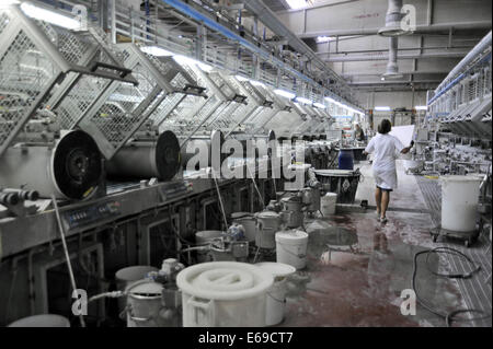 Greslab Gesellschaft von Scandiano (Reggio Emilia, Italien), kooperative für die Produktion von glasierten Feinsteinzeug für Böden Stockfoto