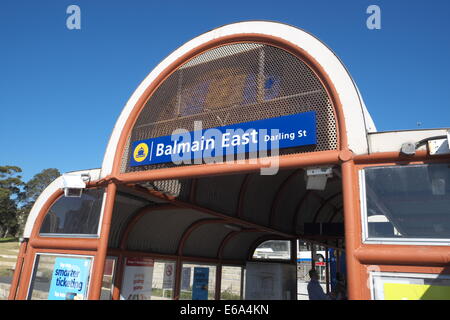 Balmain East Ferry Wharf, Balmain ist ein innerer westlicher Vorort von Sydney in der Nähe des Stadtzentrums, NSW, Australien Stockfoto