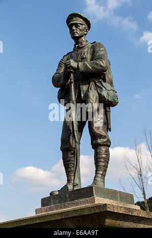War Memorial Soldat, Ironbridge, Shropshire, England, UK Stockfoto