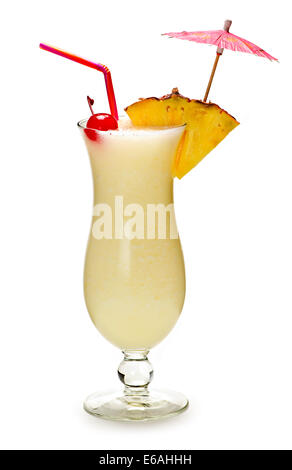 Cocktail, cocktail Glas, Piña colada Stockfoto