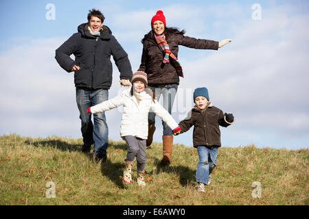 Ausflug zu Fuß, Familie Stockfoto
