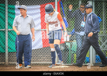 Haarlem, Niederlande. 17. August 2014. Weltmeisterschaft Softball, Haarlem, NL Bilder auf Sonntag, 17. August 2014 Credit: Jan de Wild/Alamy Live News Stockfoto