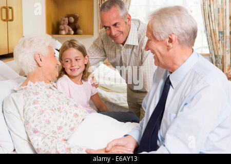 Liebe, Zweisamkeit, Patienten, Pflege, Besuch Patienten Stockfoto
