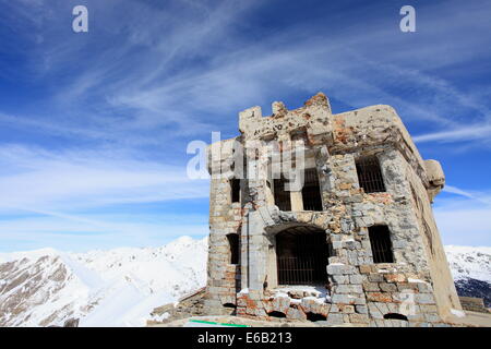 Das La Redoute Fort in L'Authion während Zweiter Weltkrieg in der Nähe des Col de Turini. Stockfoto