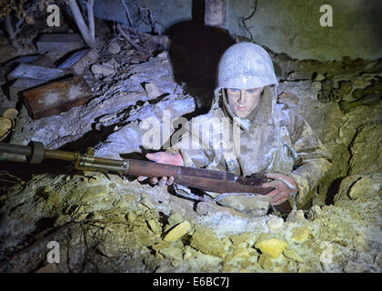 Bastogne Ardennen 44 Museum, Belgien Stockfoto