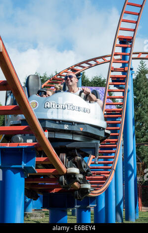 Sonic Spinball Fahrt im Themenpark Alton Towers Stockfoto