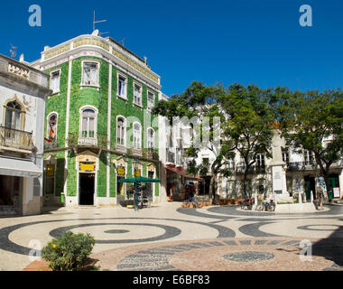 Praça Luis de Camoes Platz in Lagos, Portugal Stockfoto