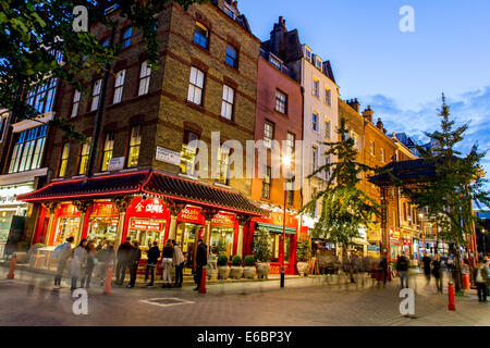 Chinatown-Nacht-London-UK Stockfoto