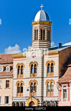 Orthodoxen Kirche Rat Square Gebäude, hautnah in der Stadt Brasov, Rumänien. Stockfoto