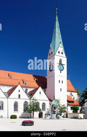 St. Mang Kirche auf St. Mang Platz, Kempten, Allgäu, Oberschwaben, Schwaben, Bayern, Deutschland Stockfoto