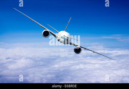 Cathay Pacific Boeing 777-367 ER im Flug Stockfoto