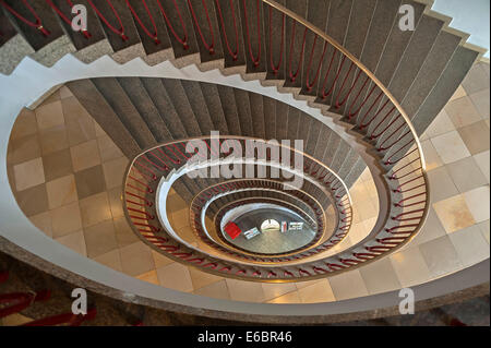 1950er Jahren Treppe im Nürnberger Rathaus, Nürnberg, Mittelfranken, Franken, Bayern, Deutschland Stockfoto