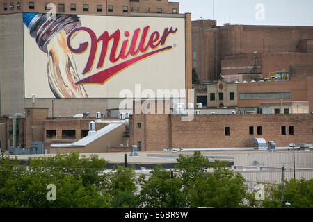 Die MillerCoors Brauerei in Milwaukee, Wisconsin. Stockfoto