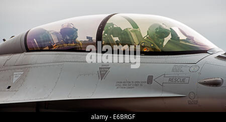 Royal International Air Tattoo 2014 F-16 Fighting Falcon der Königlich Dänischen Luftwaffe Eskradille 730 Stockfoto