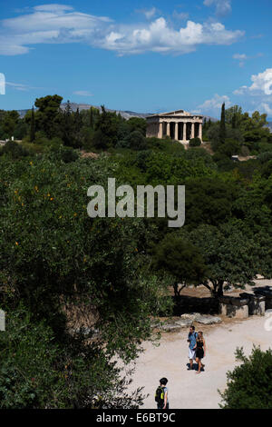 Tempel des Hephaistos in der Agora von Athen, Athen, Griechenland. Stockfoto