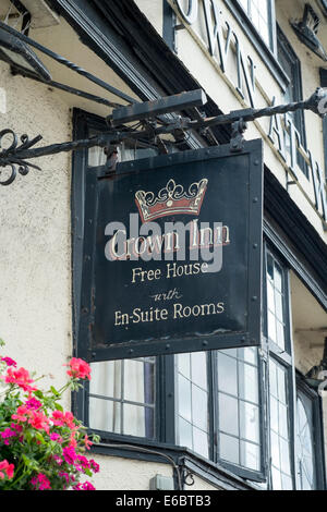 Crown Inn Hotel-Pub anmelden Wells Somerset UK Stockfoto