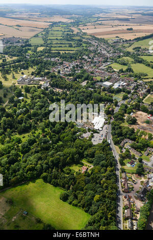 Eine Luftaufnahme der Stadt Wilton, ehemalige Grafschaft Wiltshire in Southern Vereinigtes Königreich Stockfoto