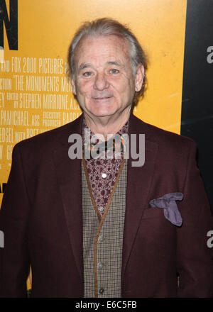 Bill Murray mit eine klaffende Wunde auf dem Rücken seines HeadThe Denkmäler Männer Premiere beim Ziegfeld Featuring: Bill Murray wo: NYC, New York, Vereinigte Staaten von Amerika bei: 4. Februar 2014 Stockfoto