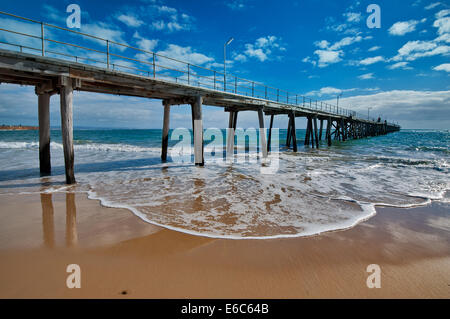 Port Noarlunga Anlegestelle auf Fleurieu Peninsula. Stockfoto