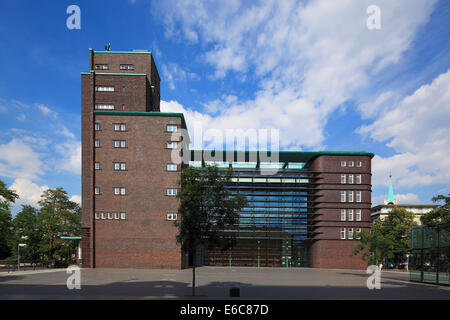 Backstein-Expressionismus Und Bauhaus-Stil, Hans-Sachs-Haus in Gelsenkirchen, Ruhrgebiet, Nordrhein-Westfalen Stockfoto