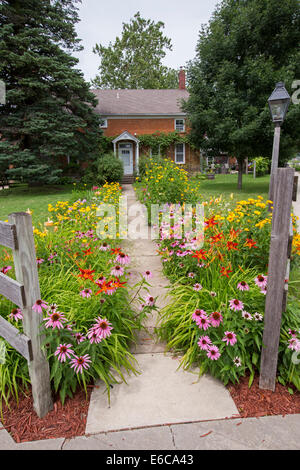 Amana, Iowa - The Amana Heritage Museum in den ehemals kommunalen Amana Colonies, im Jahre 1855 von deutschen Einwanderern gegründet. Stockfoto